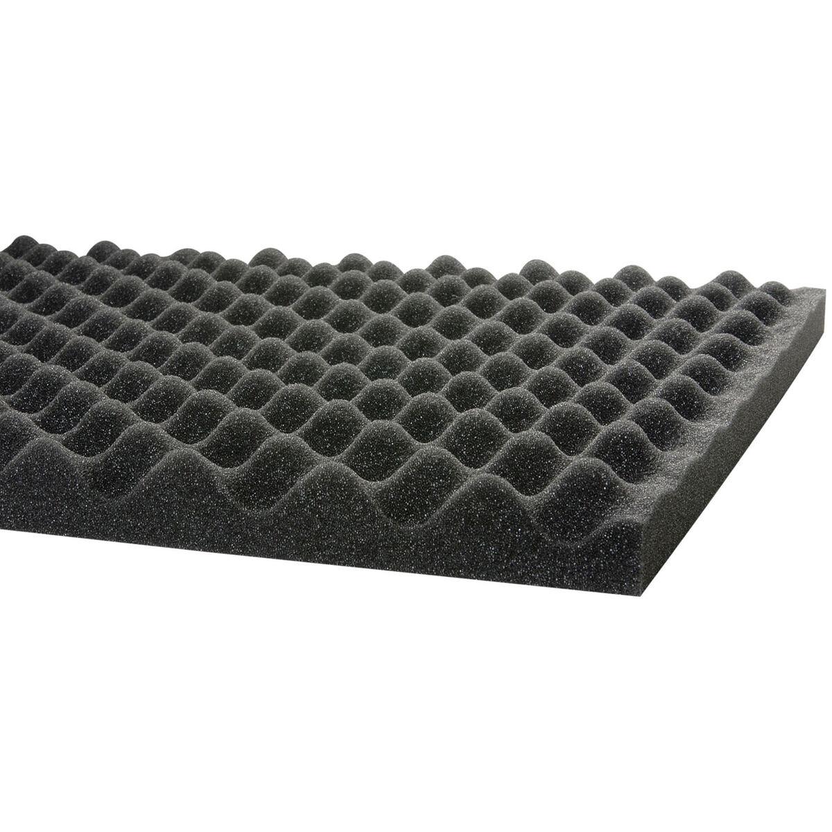 LEAQU 6 Pack Pyramid Tiles Foam Cushion 2 Thick 10 W x10 L Acoustic Panels Sound Proof Foam Padding,Absorbing Dampening Foam Treatment Wall Panels,Convoluted Packing Black